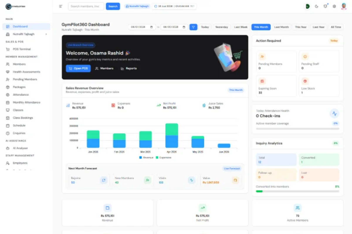 GymPilot360 | Gym Management System